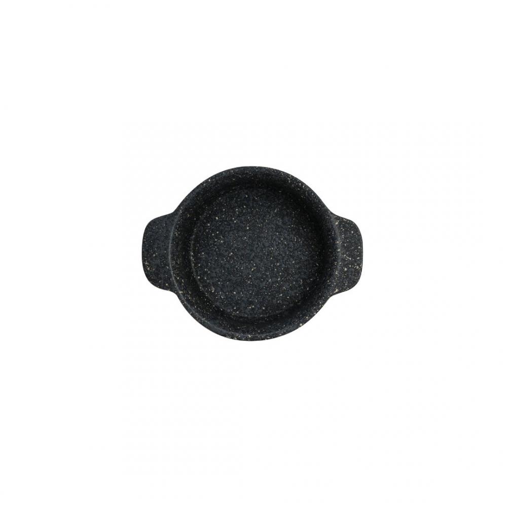 Folio Black Round Mini Crock 14.6 x 11.4 x 4.5cm 32.5cl (5 3/4 x 4 1/2 x 1 3/4 11oz) - 6976QU009 (Pack of 6)
