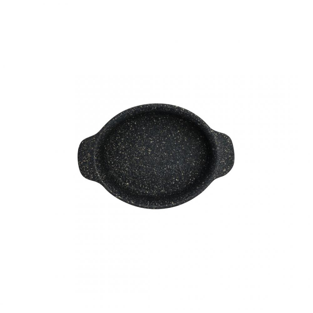 Folio Black Oval Mini Crock 17.8 x 12 x 4.5cm 43.6cl (7 x 4 3/4 x 1 3/4 14 3/4oz) - 6976QU013 (Pack of 6)