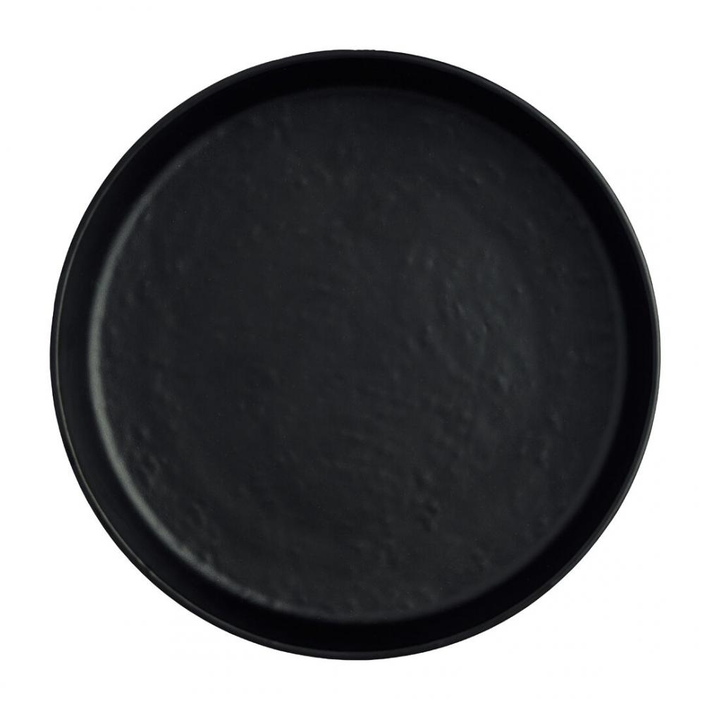 Cali Black Round Plate 20.4cm (8) - 7181TM506 (Pack of 12)