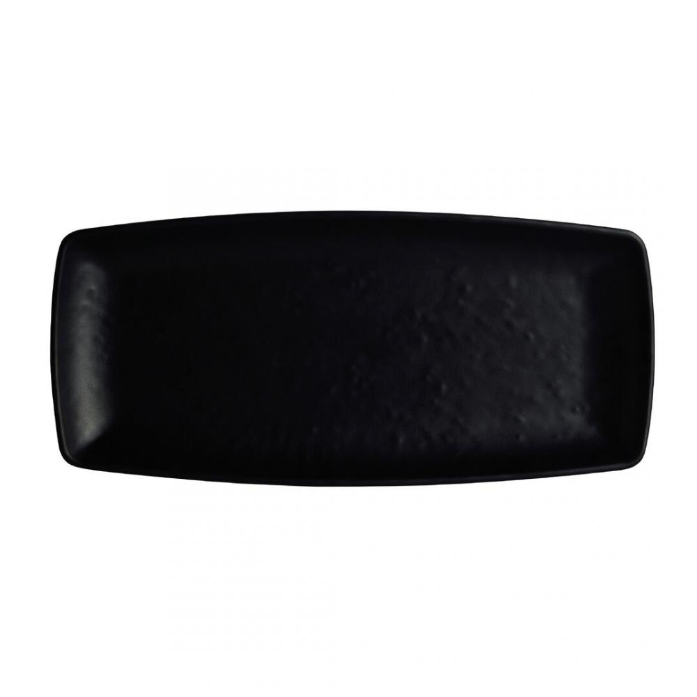 Cali Black Rectangle Plate 24.1 x 11cm  (9 1/2 x 4 1/3 ) - 7181TM507 (Pack of 12)