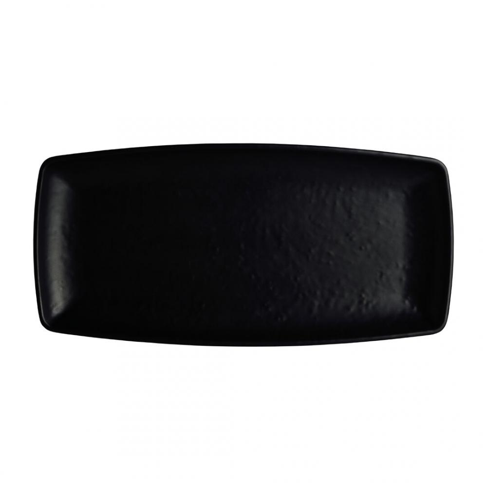 Cali Black Rectangle Plate 29.2 x 14cm  (11 1/2 x 5 1/2 ) - 7181TM508 (Pack of 12)
