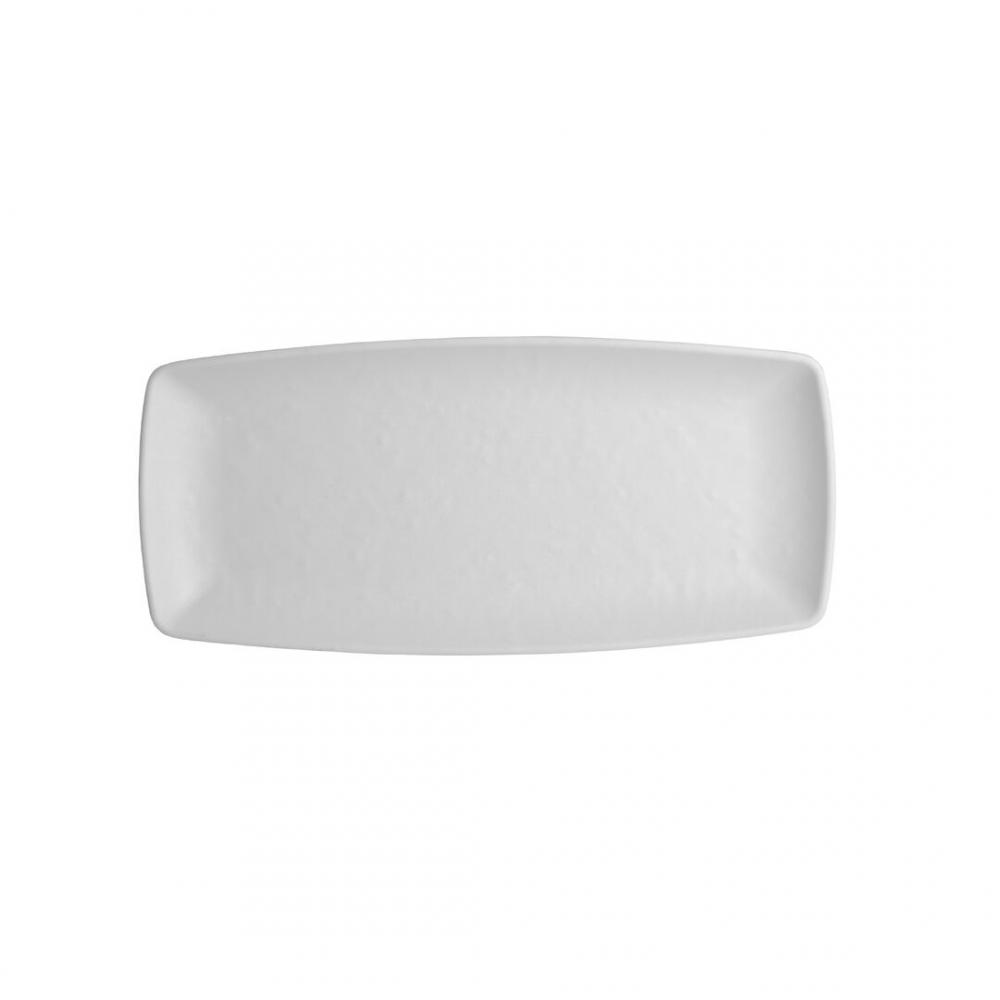Cali White Rectangular Plate 24.1 x 11 x 2.5cm (9 1/2 x 4 1/3 x 1) - 7182TM507 (Pack of 12)