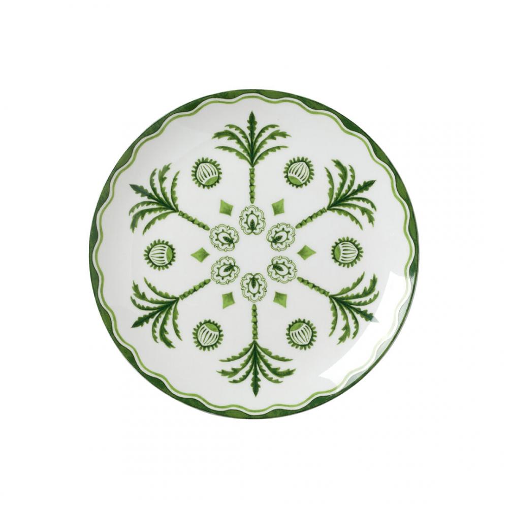 Sultan's Garden Green Coupe Plate 21cm (8 1/4) - 82112AND0163 (Pack of 12)