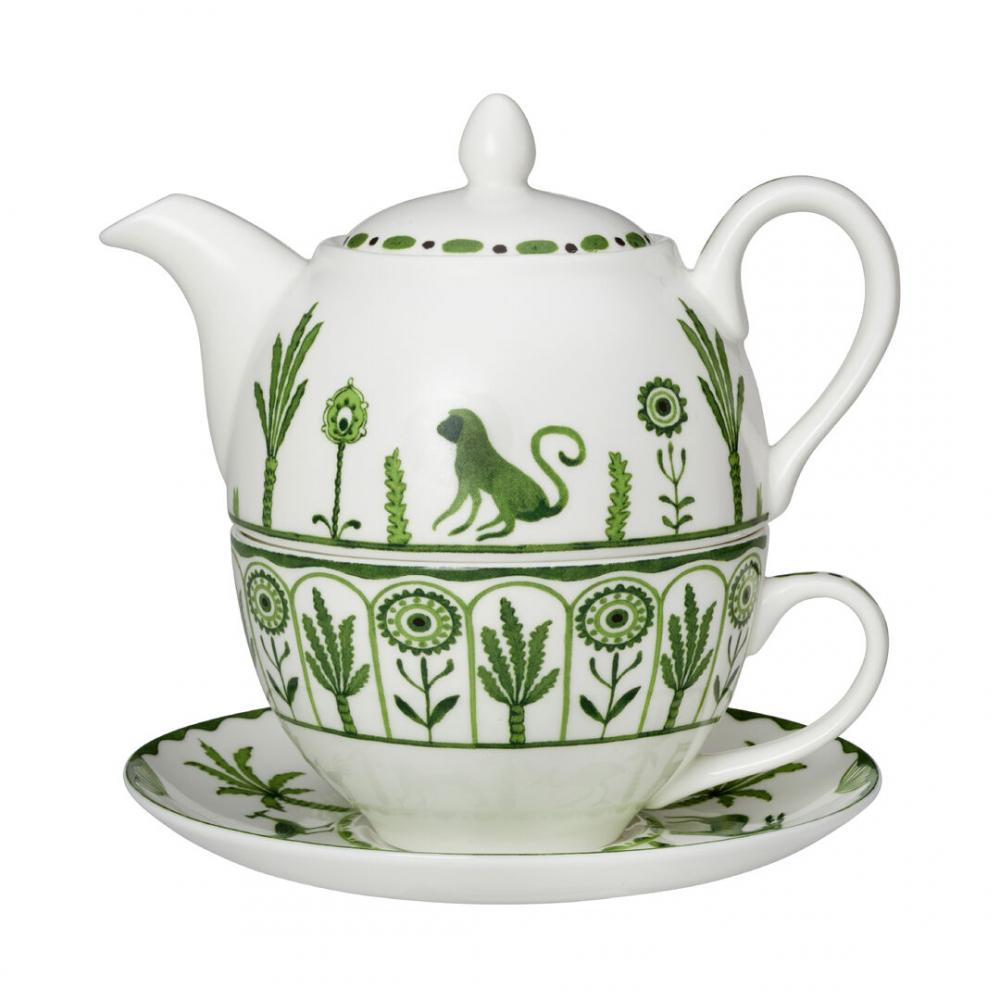 Sultan's Garden Green Coupe Tea For One Set - 82112AND0411 (Pack of 6)