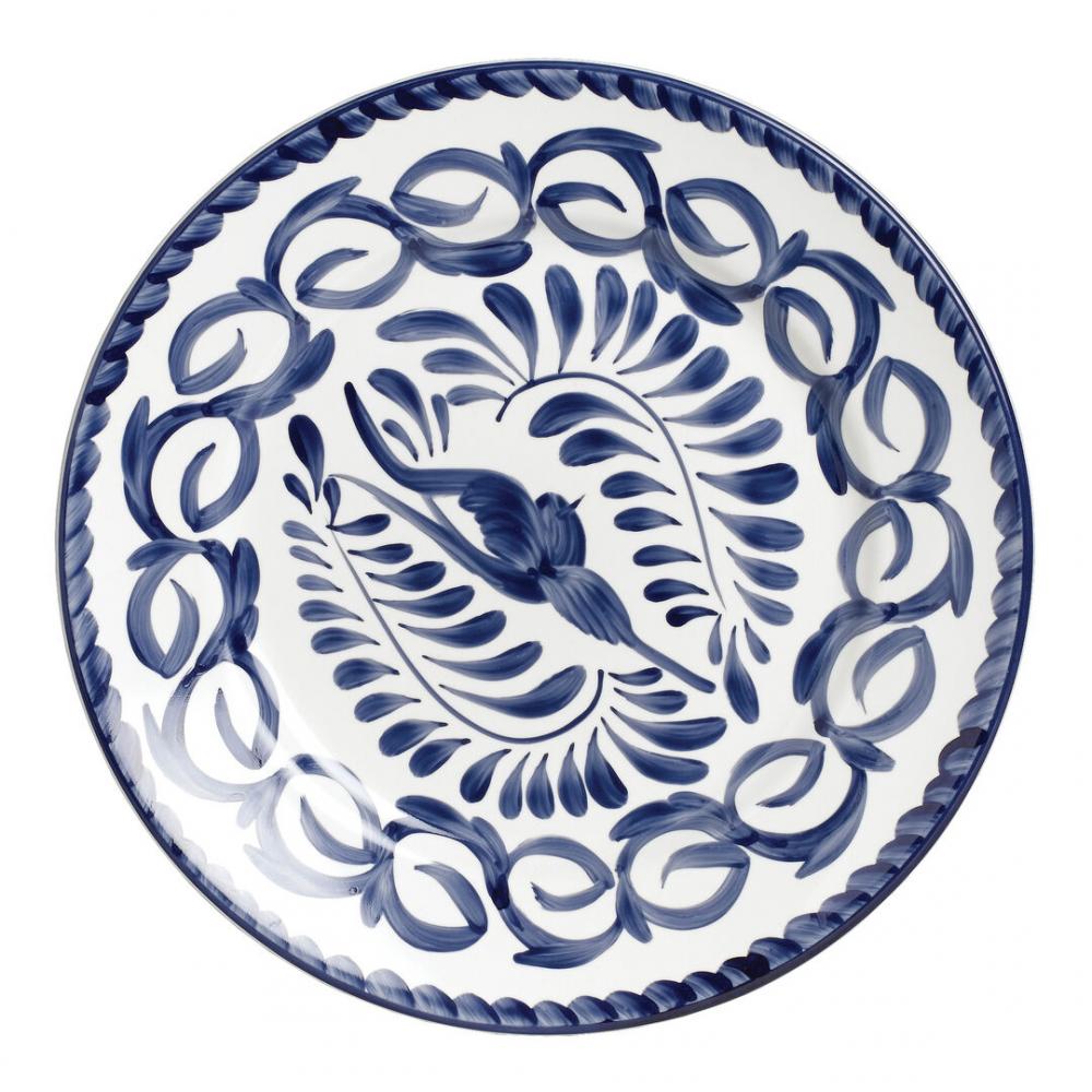 Puebla Blue Rolled Edge Plate 23cm (9) - A120P102A (Pack of 24)