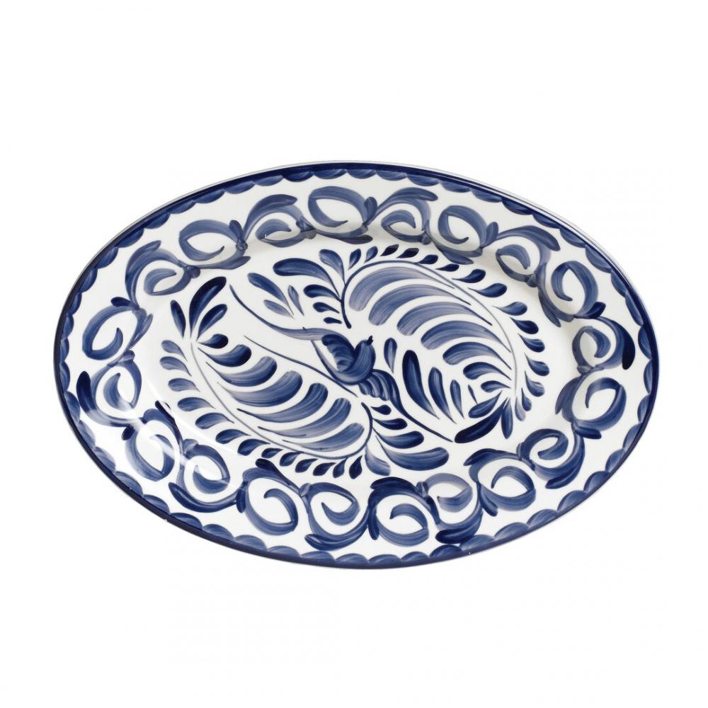 Puebla Blue Oval Edge Platter 31cm (12 1/4) - A120P142A (Pack of 12)