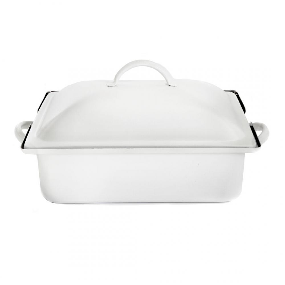 Homestyle White Induction Rectangle Chafer 39.4 x 27.9 x 20.3cm 3.8ltr (15 1/2 x 11 x 8 4qts) - DW04QCWG8WT