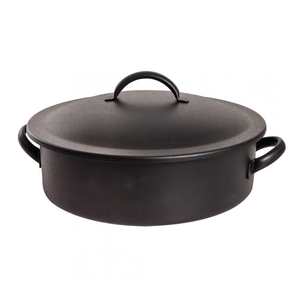 Homestyle Black Induction Round Chafer 43.8 x 38.1 x 15.2cm 7.5ltr (17 1/4 x 15 x 6 8qts) - DW06CWG8BK