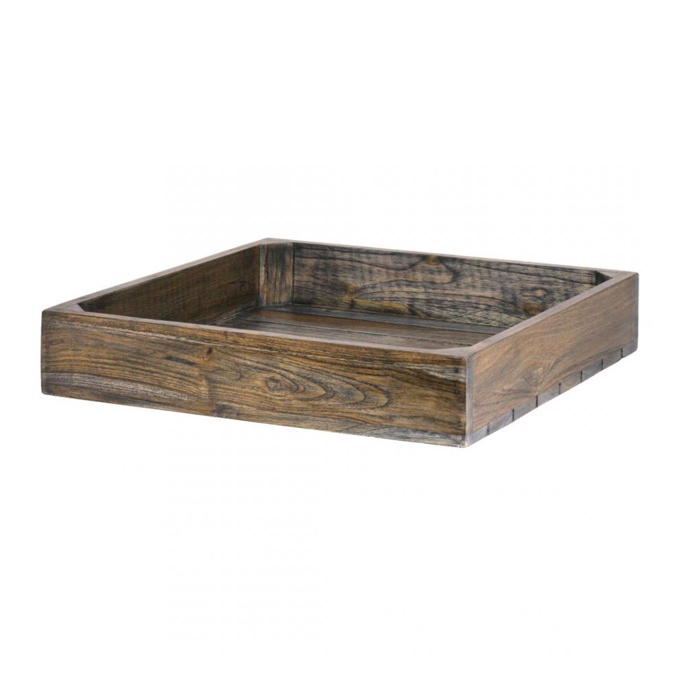 Fusion Ash Grey Wood Flat Basket 35.6cm (14) - DWFBWDBASK2SAG