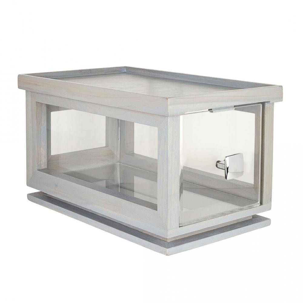 Fusion Grey Wash Bakery Box with Acrylic Drawer 36.2 x 21.6 x 20.3cm (14 1/4 x 8 1/2 x 8) - DWFBWDBDGW