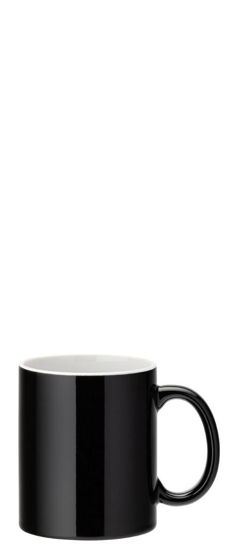Pure White Straight-Sided Mug 12oz (34cl) - Black - E90038-000000-B01012 (Pack of 12)