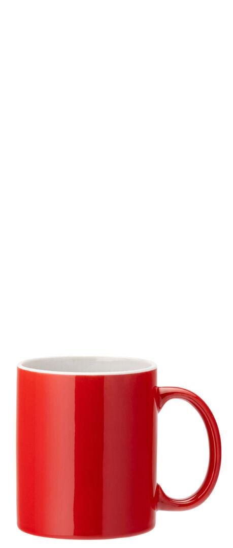 Pure White Straight-Sided Mug 12oz (34cl) - Red - E90039-000000-B01012 (Pack of 12)