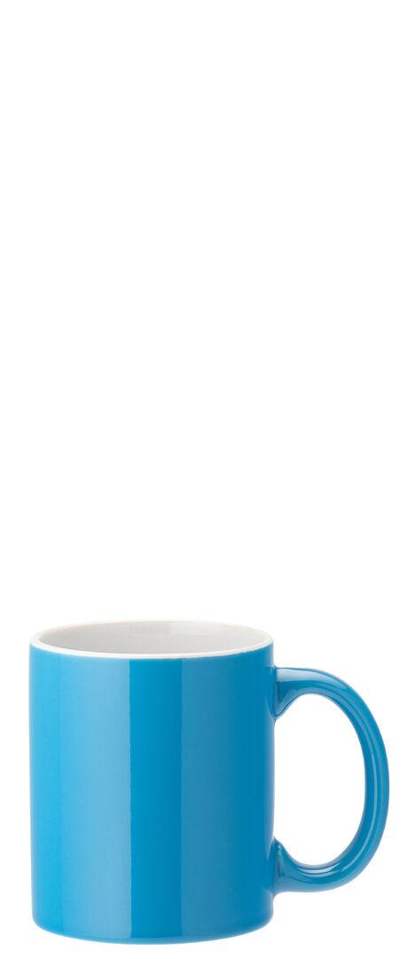 Pure White Straight-Sided Mug 12oz (34cl) - Blue - E90040-000000-B01012 (Pack of 12)