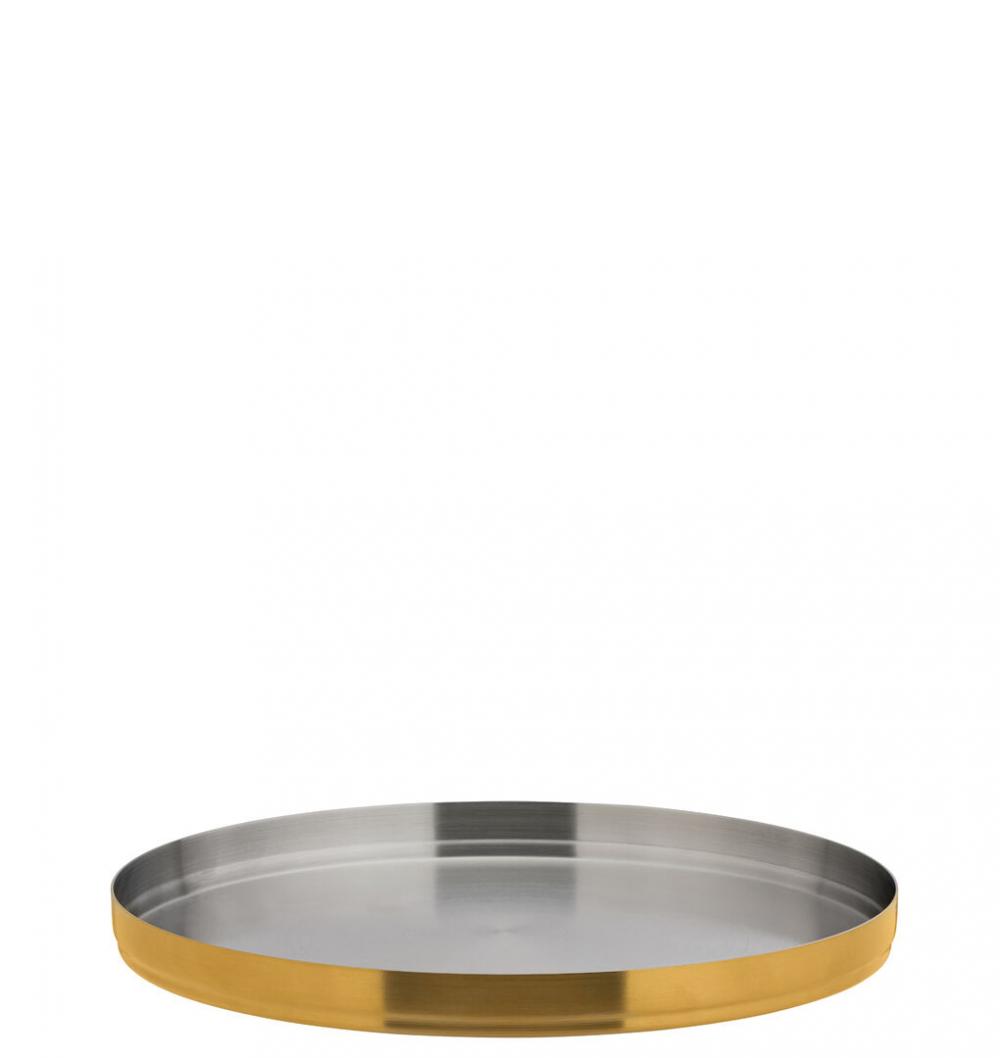 Brushed Gold Round Plate 9 (23cm) - F92122-000000-B01006 (Pack of 6)