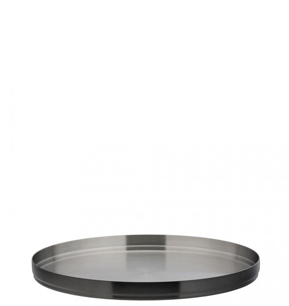 Brushed Black Round Plate 9 (23cm) - F92123-000000-B01006 (Pack of 6)