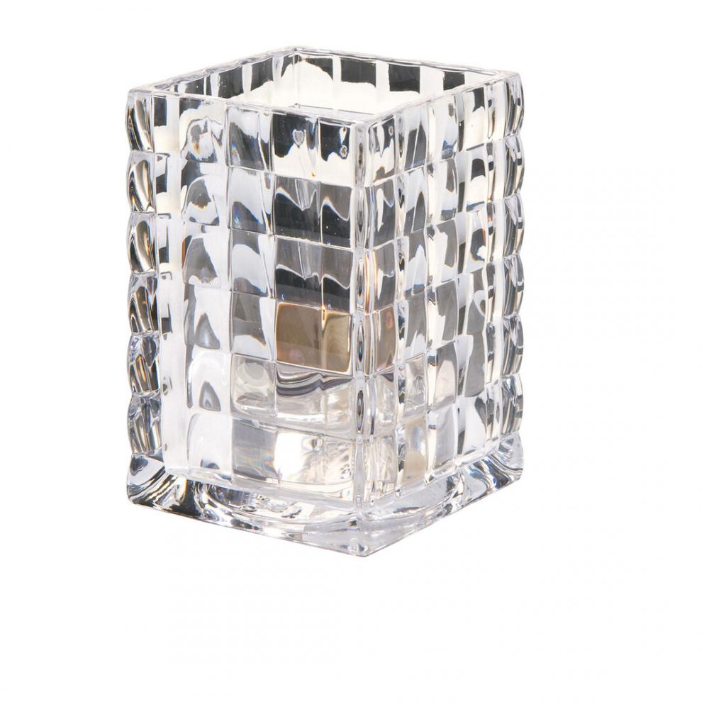 Optic Block Clear Glass Lamp 6.7 x 9.5cm (2 3/5 x 3 3/4) - HW1533C (Pack of 6)