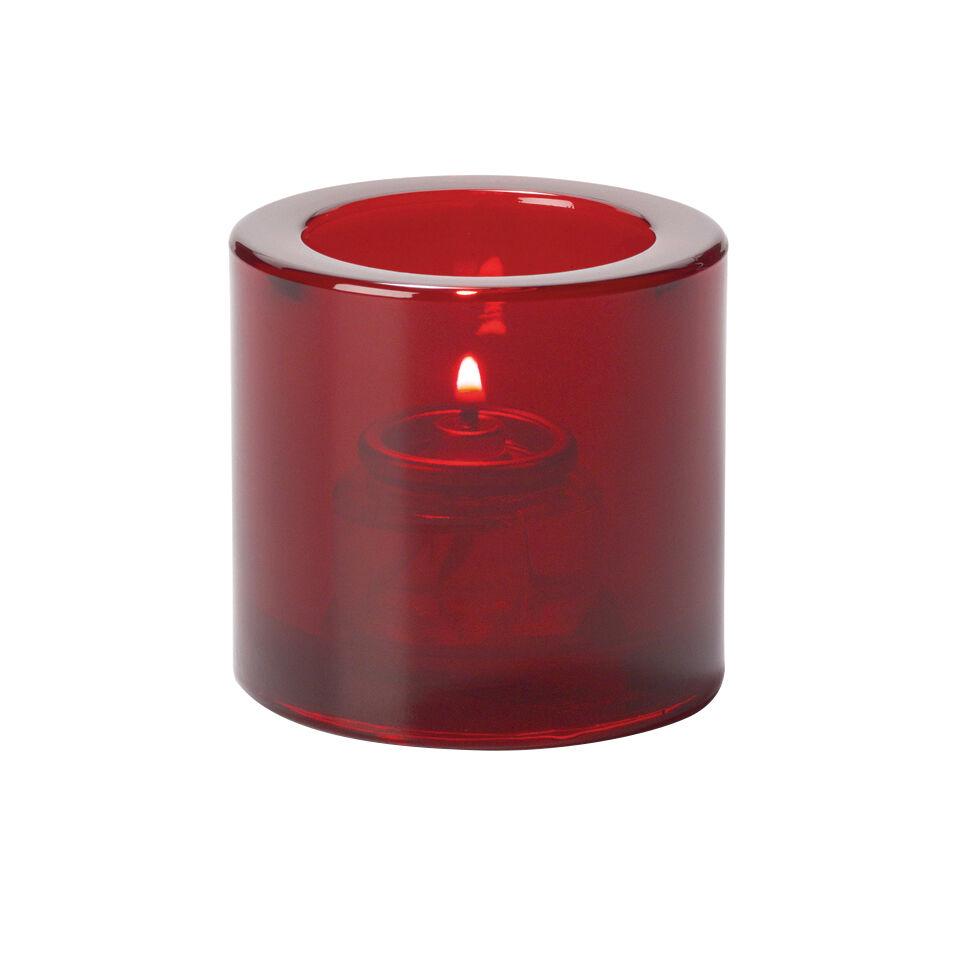 Thick Round Ruby Tealight 7 x 7.3cm (2 3/4 x 2 4/5) - HW5140R (Pack of 6)