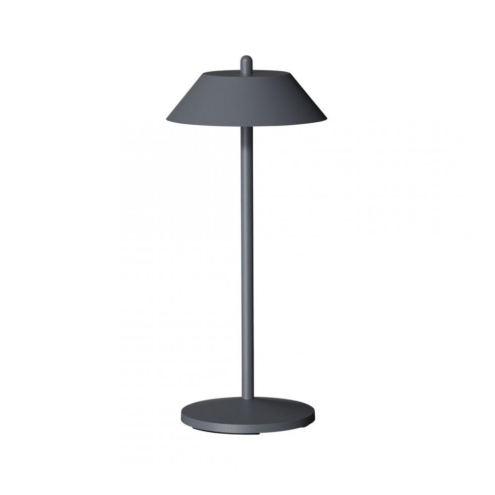 Pirlo Dark Grey LED Rechargeable Table Light 13 x 28cm (5 1/10 x 11) - LMPPIR300GRY