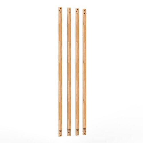 Canvas Natural Bamboo Frame Up Rights Set of 4 - MGSCANBM0101