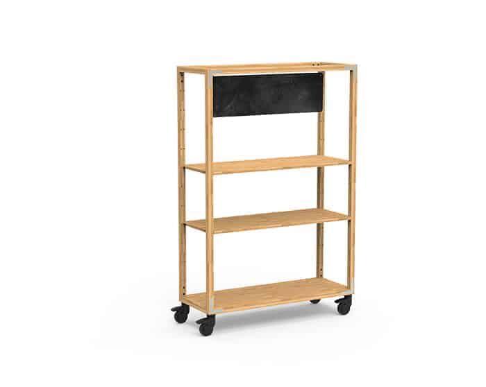Canvas Natural Bamboo Base Frame With Casters - MGSCANSM0301