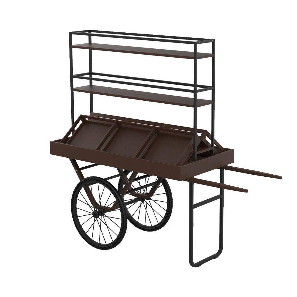 Cantine Dark Bamboo Cart Crate Support Shelf 141 x 26.5cm (55 1/2 x 10 1/2) - MGSCNTDB0401
