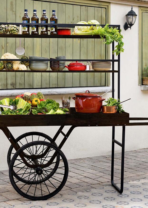 Cantine Dark Bamboo Cart Body and Frame 204.5 x 76cm (80 1/2 x 30) - MGSCNTSM0401