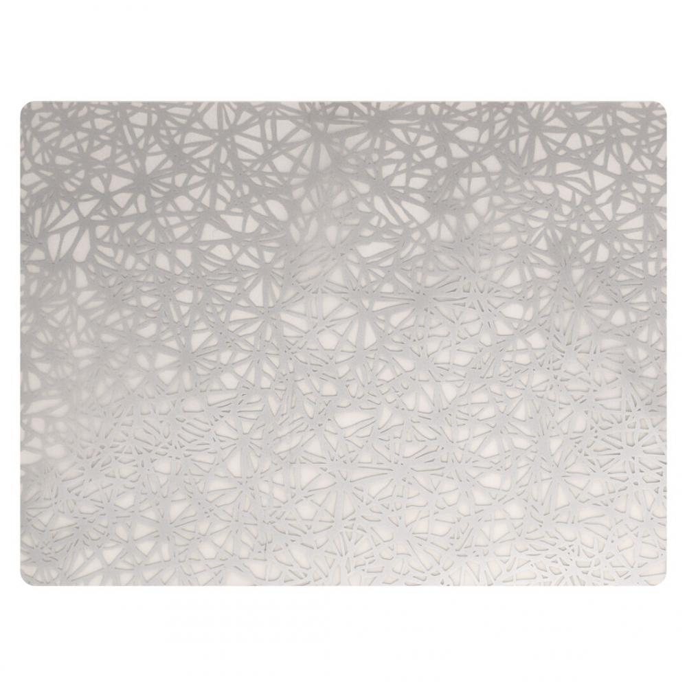 Modern Twist Twine Silver Silicone Placemat 30.5 x 40.6cm (12 x 16) - MTPLTW041216 (Pack of 12)